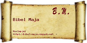 Bibel Maja névjegykártya